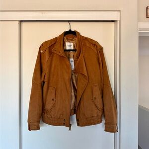 Abercrombie Vegan Suede Bomber NWT
